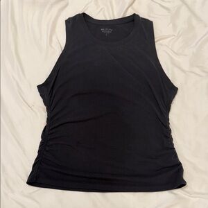 Athleta Black Side-Ruched Performance Tank